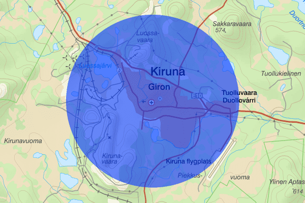 Kiruna 20 januari 07.40, Sammanfattning natt, Norrbottens län