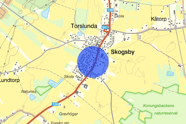 Skogsbygatan 20 januari 21.53, Trafikolycka, Mörbylånga