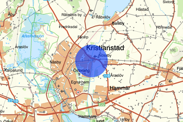 Nosaby 21 januari 05.07, Brand, Kristianstad