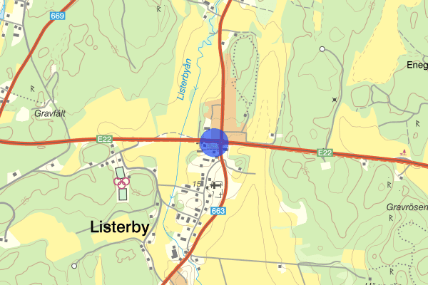 Listerby E22 23 januari 15.29, Trafikolycka, Ronneby