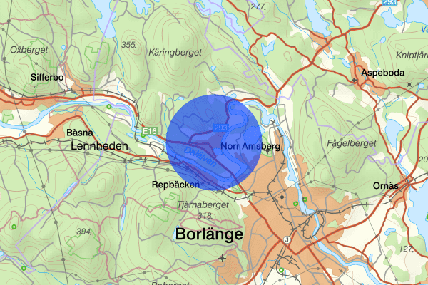 Norr Amsberg 23 januari 16.58, Trafikolycka, Borlänge