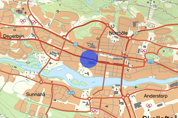 Kanalgatan 23 januari 15.35, Trafikolycka, singel, Skellefteå