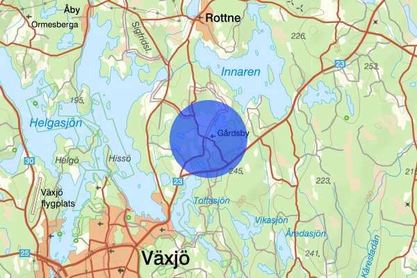 Gårdsby 25 januari 00.29, Stöld, Växjö