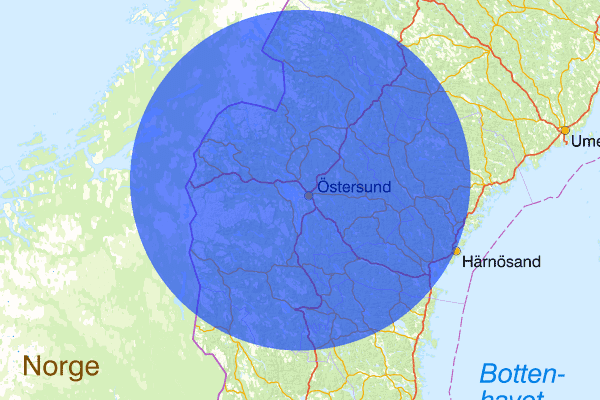 Jämtlands län 25 januari 07.56, Sammanfattning natt, Jämtlands län