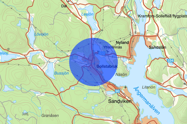 Bollstabruk 30 januari 07.33, Sammanfattning natt, Västernorrlands län