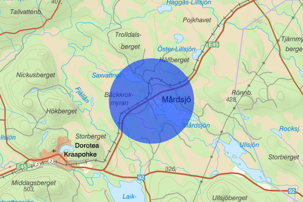 Mårdsjö 30 januari 08.34, Trafikolycka, Dorotea