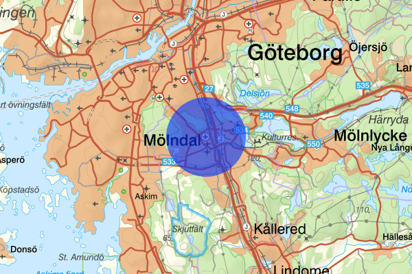 Bosgården 31 januari 18.23, Brand, Mölndal