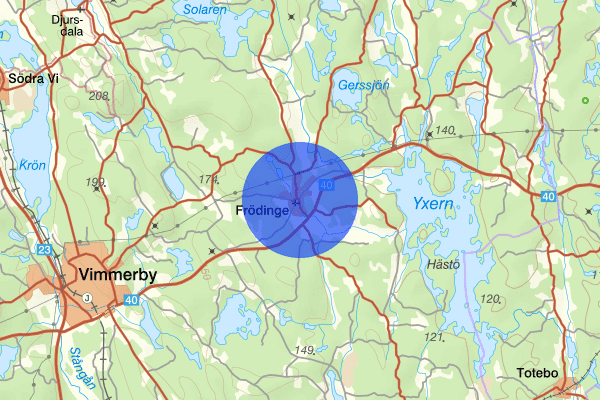 Frödinge 31 januari 22.10, Brand, Vimmerby