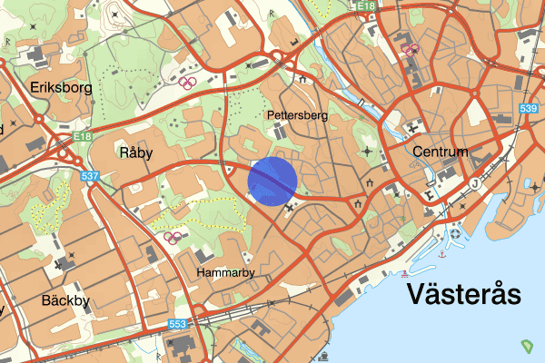 Råbyleden 05 februari 16.41, Trafikolycka, personskada, Västerås