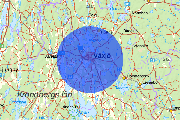 Växjö 10 februari 01.29, Rattfylleri, Växjö