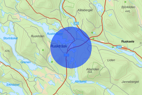 Ruskträsk 11 februari 07.15, Sammanfattning natt, Västerbottens län