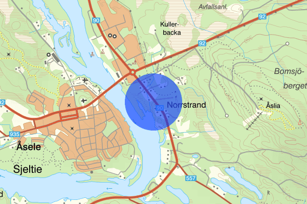 Norrstrandsvägen 11 februari 11.55, Trafikkontroll, Åsele