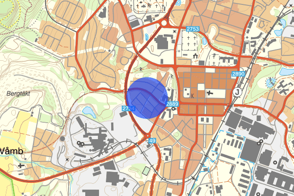 Södra Bergvägen 11 februari 17.39, Rån, Skövde