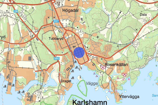 Ronnebygatan 12 februari 01.33, Häleri, Karlshamn