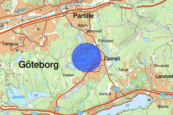 Stora Kåsjön 12 februari 15.24, Räddningsinsats, Partille