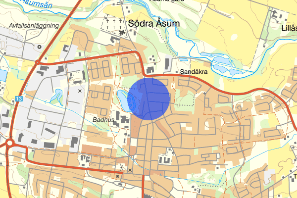 Åsumsgatan 13 februari 18.34, Trafikolycka, Sjöbo