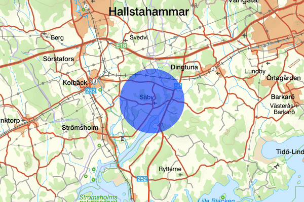 Säby 13 februari 23.30, Knivlagen, Hallstahammar