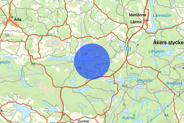 Norra Södermanlands järnväg 14 februari 07.50, Sammanfattning natt, Södermanlands län