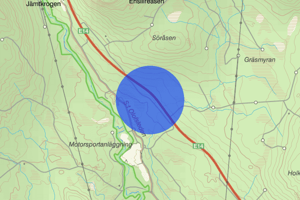 Gamla E14 17 februari 17.55, Trafikolycka, vilt, Ånge