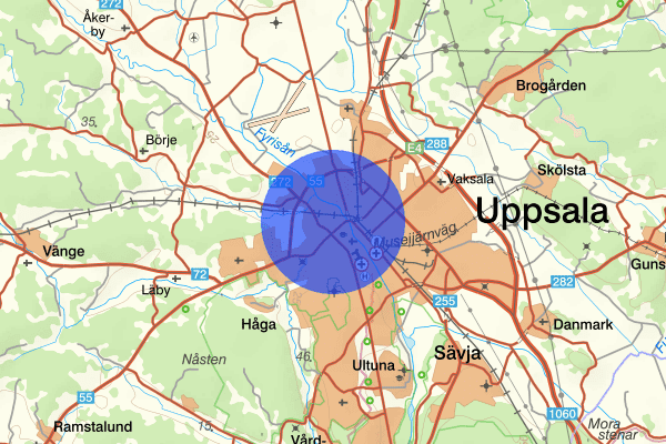 Luthagen 19 februari 13.53, Trafikolycka, Uppsala
