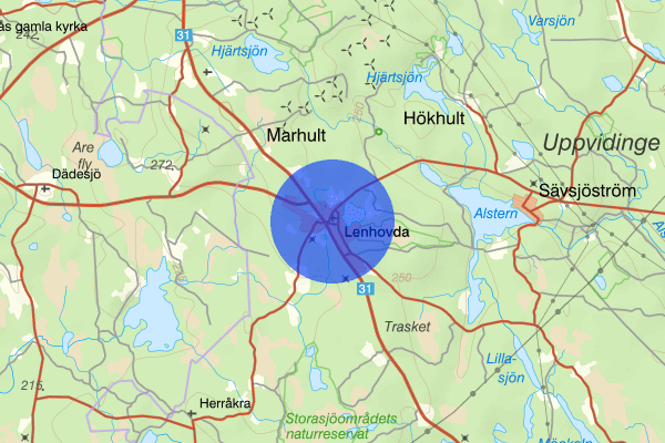 Lenhovda 21 februari 05.54, Trafikhinder, Uppvidinge