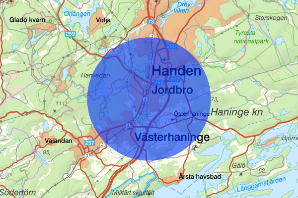 Jordbro 24 februari 00.58, Skadegörelse, Haninge