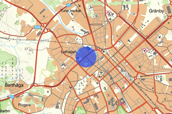 Luthagsesplanaden 24 februari 11.48, Trafikolycka, personskada, Uppsala