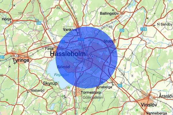 Hässleholm 25 februari 20.32, Larm Inbrott, Hässleholm