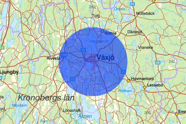 Växjö 26 februari 06.58, Trafikolycka, Växjö