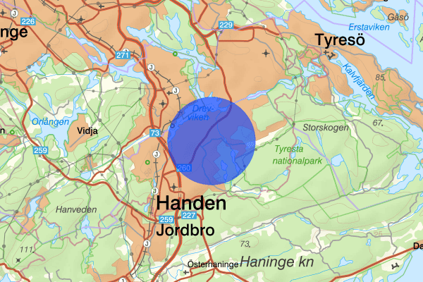 Vendelsö 26 februari 22.06, Skadegörelse, Haninge