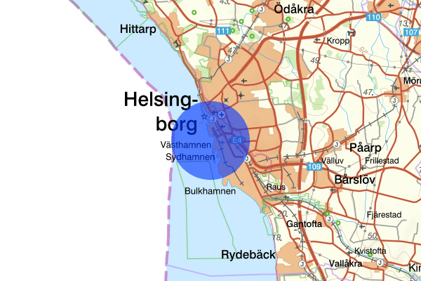 Söder 27 februari 08.51, Farligt föremål, misstänkt, Helsingborg