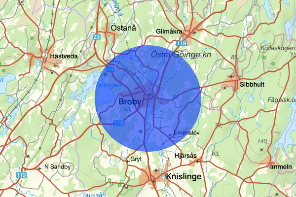 Broby 28 februari 07.50, Arbetsplatsolycka, Östra göinge