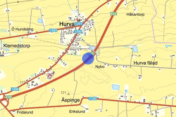 Hurva E22 03 mars 08.49, Trafikolycka, Eslöv