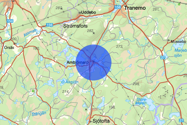 Ambjörnarp 05 mars 13.54, Trafikolycka, Tranemo