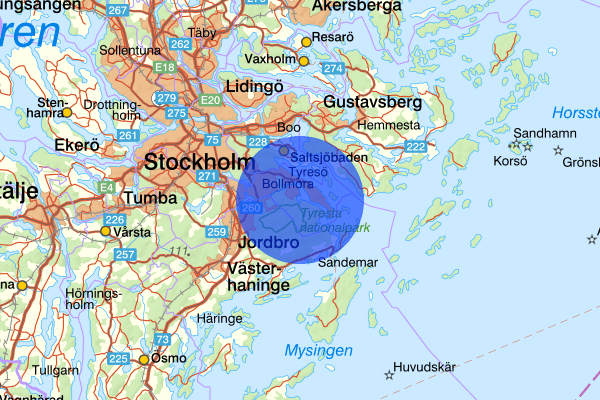  07 mars 16.51, Misshandel, grov, Tyresö
