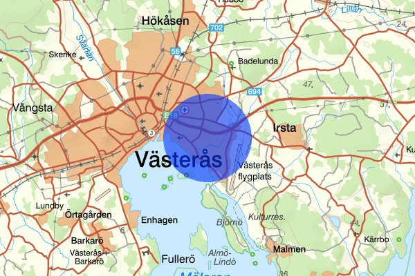 Talltorp 08 mars 22.57, Försvunnen person, Västerås