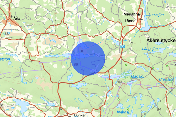 Norra Södermanlands järnväg 09 mars 07.39, Sammanfattning natt, Södermanlands län