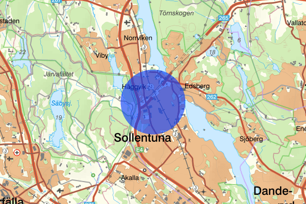 Södra Häggvik 09 mars 13.01, Trafikolycka, Sollentuna