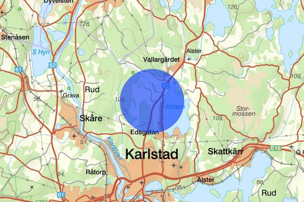 Gräsås 13 mars 13.43, Trafikolycka, Karlstad