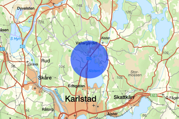 Ulvsbyn 13 mars 13.43, Trafikhinder, Karlstad