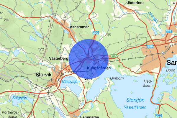 Kungsgården 13 mars 23.57, Brand, Sandviken
