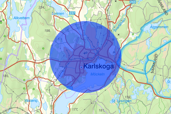 Karlskoga 14 mars 20.23, Brand, Karlskoga