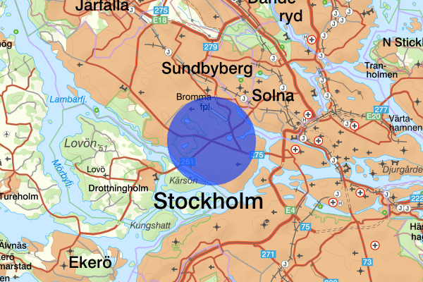 Bromma 15 mars 21.09, Trafikolycka, personskada, Stockholm