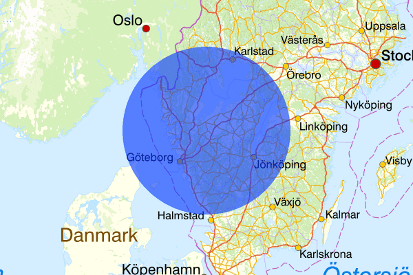 Västra Götalands län 16 mars 07.00, Sammanfattning kväll och natt, Västra Götalands län