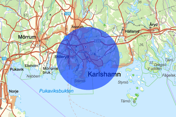 Karlshamn 19 mars 13.33, Farligt föremål, misstänkt, Karlshamn