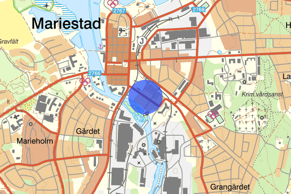 Drottninggatan 20 mars 12.02, Brand, Mariestad