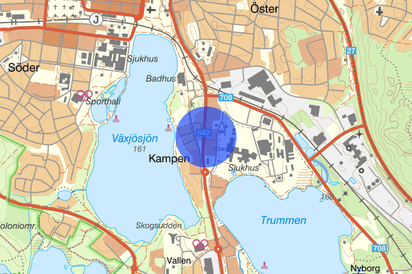 Teleborgsvägen 21 mars 13.26, Trafikolycka, Växjö