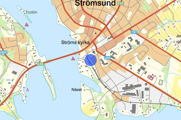 Strömsunds busstation 21 mars 15.21, Trafikolycka, Strömsund