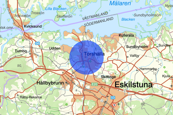 Torshälla 25 mars 12.15, Arbetsplatsolycka, Eskilstuna