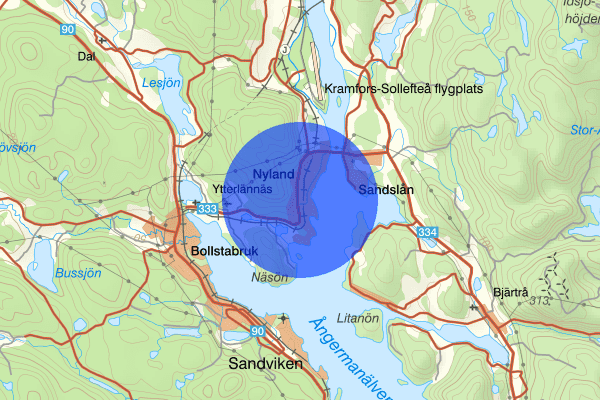 Nyland 25 mars 18.49, Trafikolycka, vilt, Kramfors